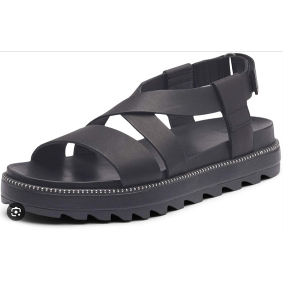SOREL Roaming Criss Cross Black Slingbacks Sandals Women's Size 7 - Picture 1 of 8